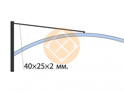 Консольная ферма без обрешетки с рамой 40×25×2 мм.