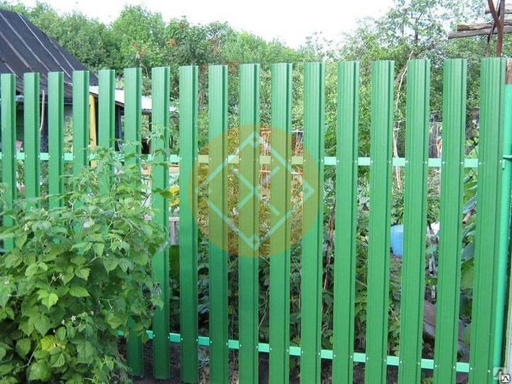 забор для дачного участка из евроштакетника