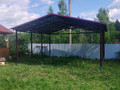 двускатный навес из металлочерепицы