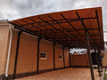 навес к дому с сотовым поликарбонатом